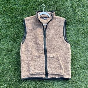 ASOS Mens Brown Fuzzy Vest Size Large